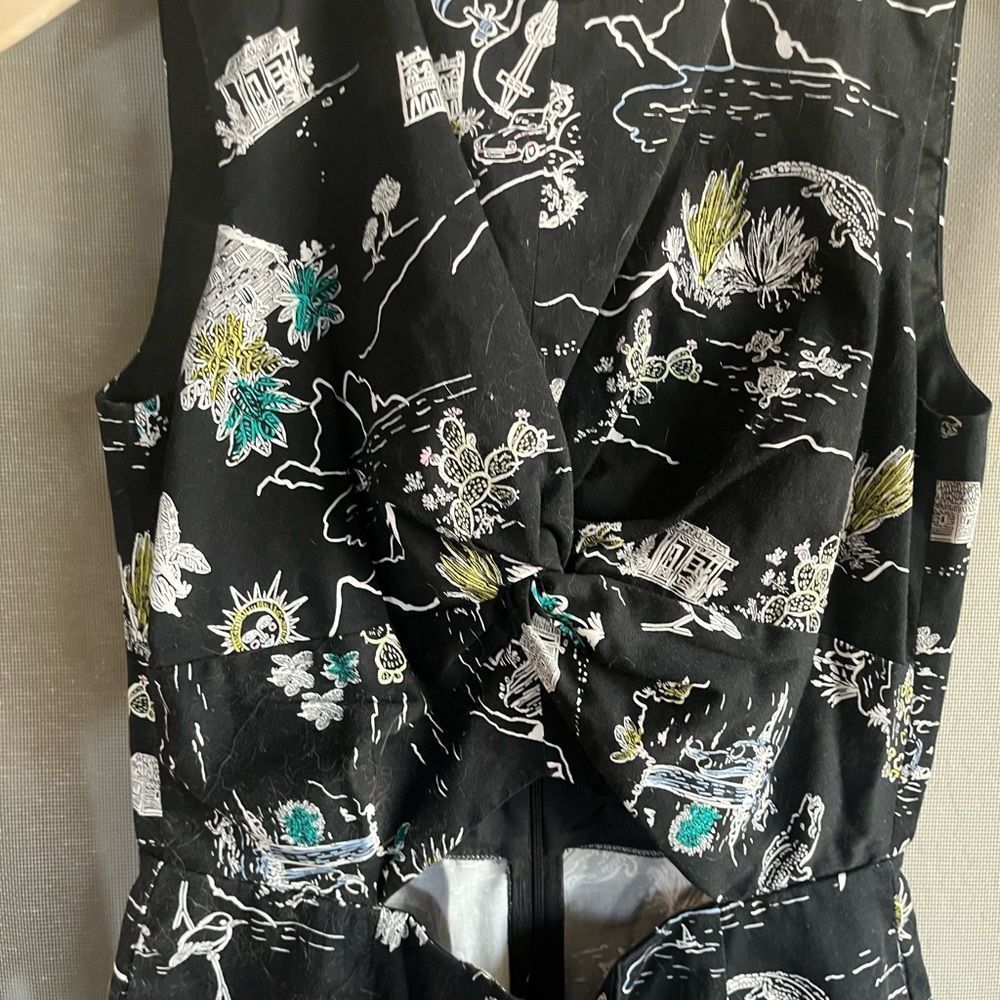 Zara black vacation destination cut out romper size M beach resort relaxed - Picture 9 of 9